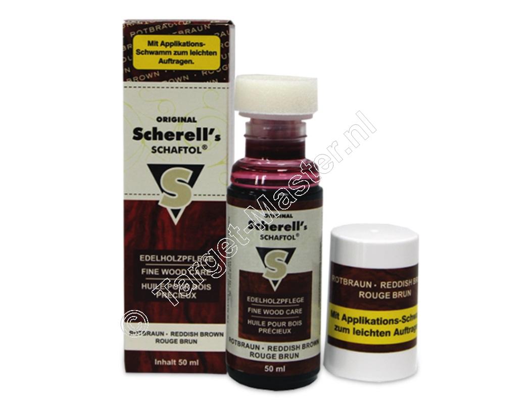 Scherell's SCHAFTOL Geweer Kolfolie ROODBRUIN Flesje 50 ml